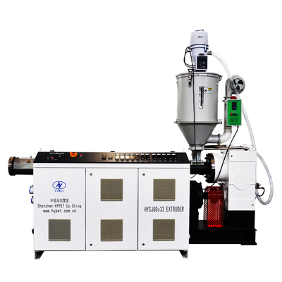 comprar China fabrica PVC HDPE PE PPR PS ABS extrusora de tornillo único SJ65/30 37kw 110kg/h con caja de engranajes touqe eficiente online manufacture
