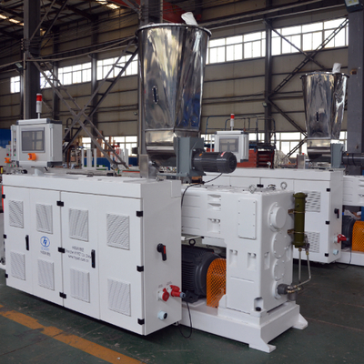 comprar Máquina de extrusión de PVC con motor de 37kw, modelo Shenzhen HYPET 65/132, extrusora de doble husillo cónico online manufacture