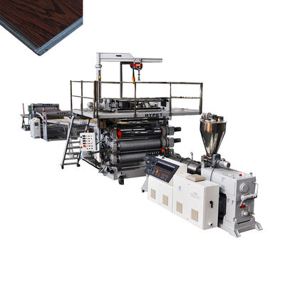 comprar Máquina de la protuberancia de la hoja del suelo del proceso estadístico/línea plástica del tablero de suelo del compoiste de la piedra online manufacture