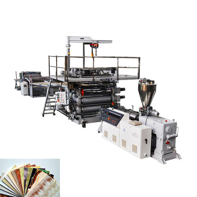 comprar Línea de piedra de mármol artificial de la protuberancia de la hoja con el extrusor de tornillo gemelo cónico 80/156 3m/Min 500 - 600KG/H online manufacture