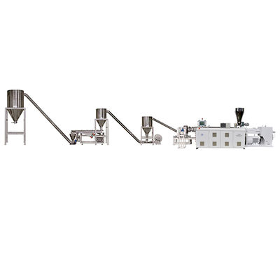 comprar HYPS107/28 Línea de producción de pelletización paralela de tornillos gemelos para pellets de cables de PVC Granulados de inyección Producción 800k/h online manufacture