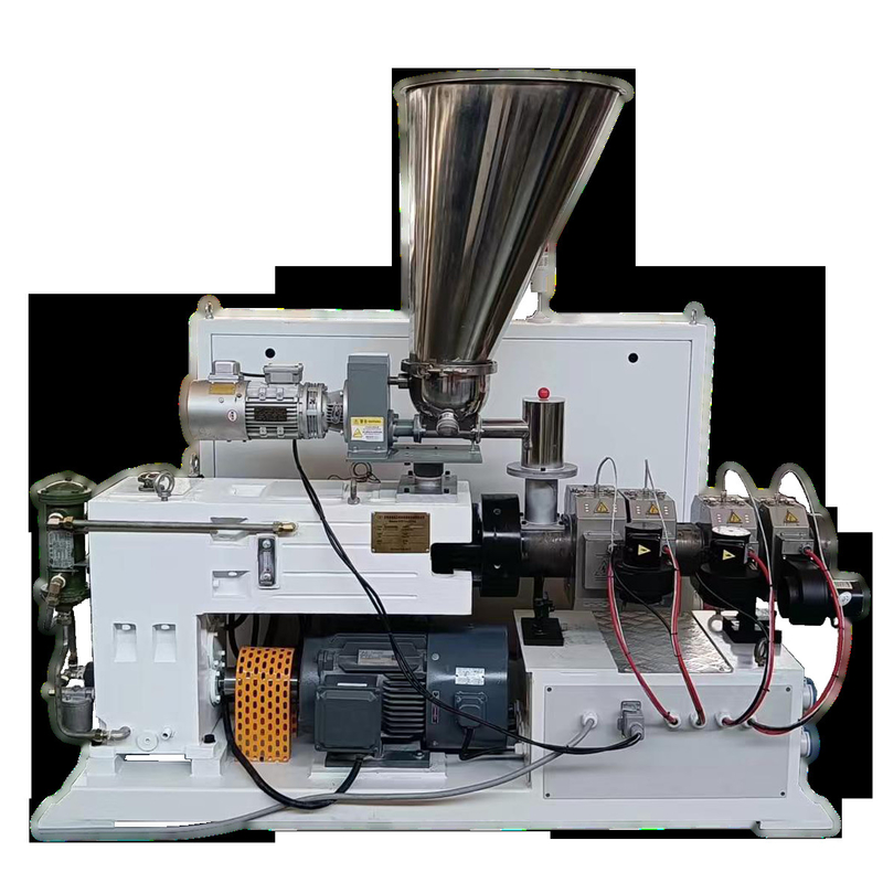 ZS35/80 Extrusora cónica de doble tornillo con doble tornillo 70 kg/h para pruebas de laboratorio de tubos de perfil de PVC