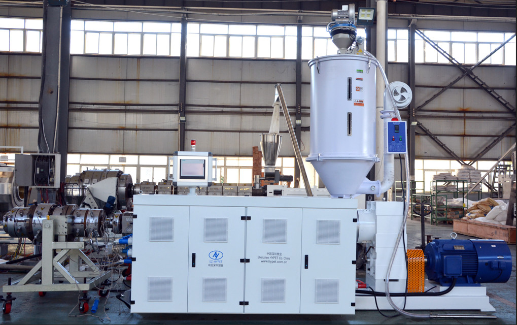 Profil de tubo de extrusor de alta eficiencia Línea de extrusor de PVC de extrusor PPR PE extrusor de tornillo único HYSJ50/34 Motor 22kw 65kg/h