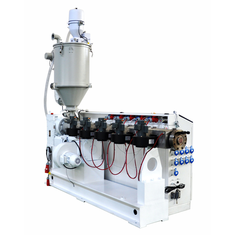 Extrusor de tornillo único Coextrusión de plástico PE PPR HDPE para tubería de tres capas SJ180/28 con motor de 160kw y 530kg/h