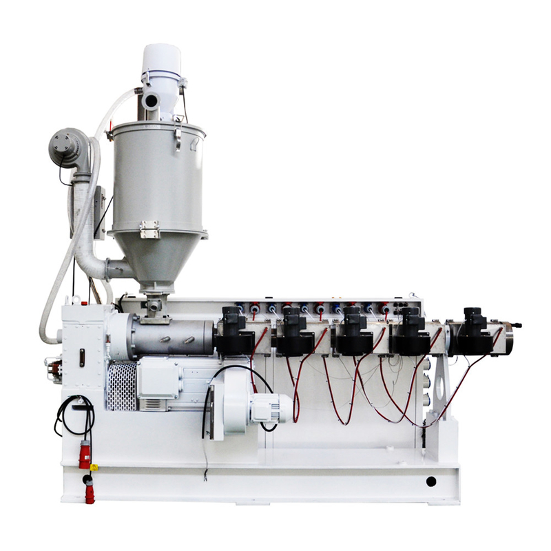 Extrusor de tornillo único Coextrusión de plástico PE PPR HDPE para tubería de tres capas SJ180/28 con motor de 160kw y 530kg/h