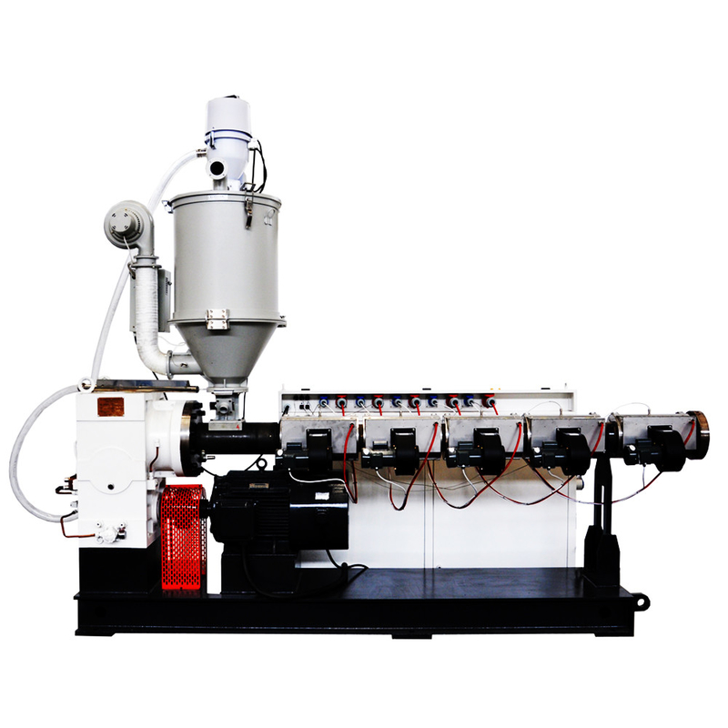 China fabrica PVC HDPE PE PPR PS ABS extrusora de tornillo único SJ65/30 37kw 110kg/h con caja de engranajes touqe eficiente