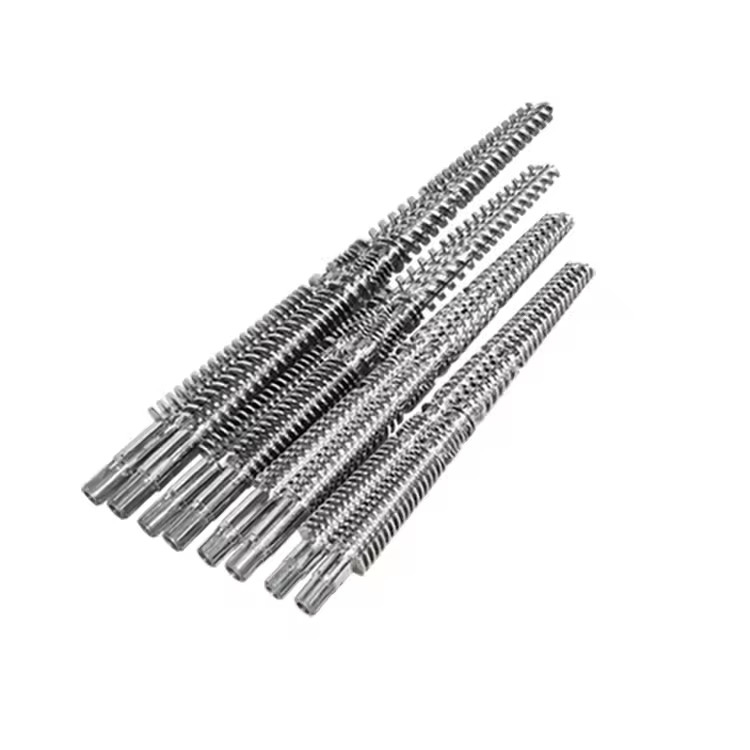 Extrusor de plástico con doble tornillo y cañón / tornillo y cañón bimetal para extrusores de doble tornillo