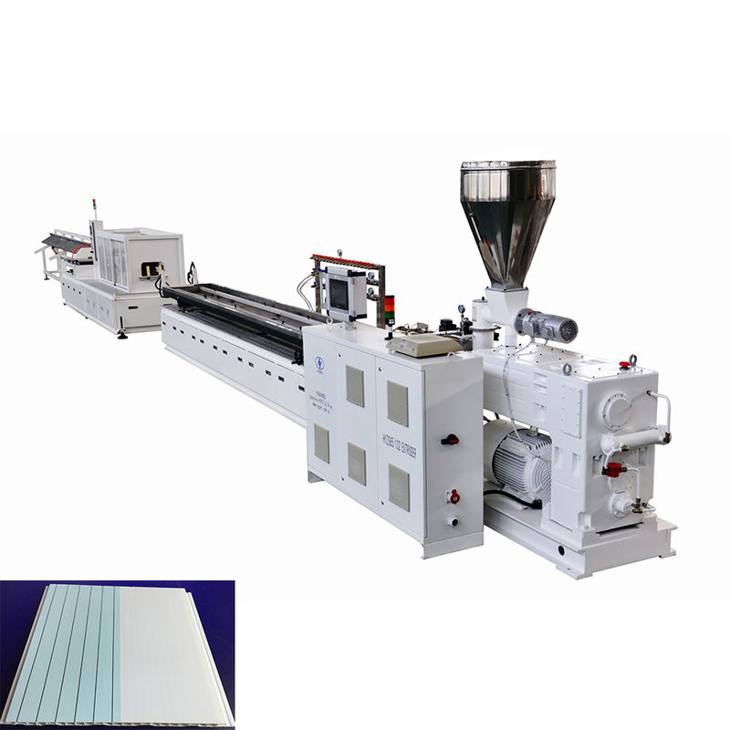 450-600mm PVC para el techo, la pared y el techo, el panel de decoración de la máquina de hacer extrusora de tornillos gemelos HYZS80/156 55kw