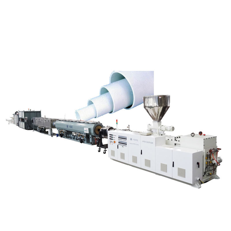 Gran diámetro 250-400 mm de suministro de agua subterránea PVC línea de fabricación de tuberías por extrusora de tornillo gemelo cónico ZS80/173