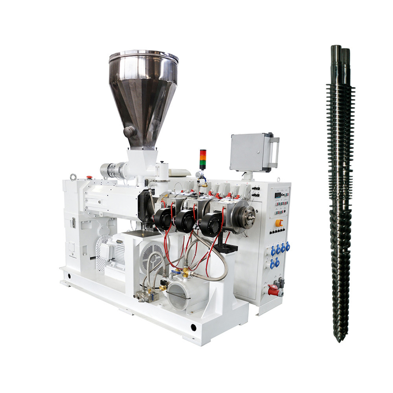 Extrusor de tornillos gemelos de 75 kW con motor de PVC ZS80/173 para Euro Tech Conic Producción 750 kg/h